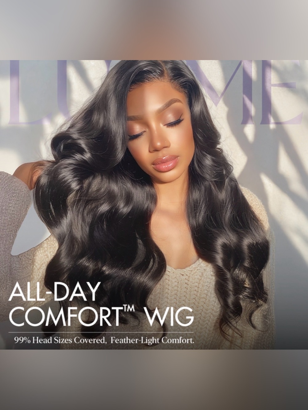 Luvme All-Day Comfort Wig - 22” 180 Density -Natural Black NEW (Never Worn)🔥